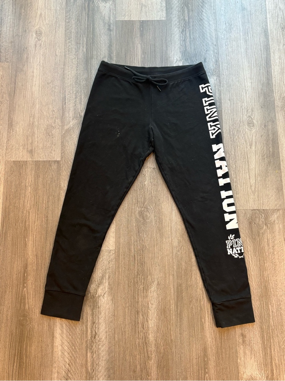 Victoria’s Secret PINK Nation Black Logo Jogger Sweatpants S